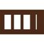 New Architectural 4-Gang Wall Plate, Fits (3) Accessories, 1 Grafik T Control, Matte Finish, Sienna