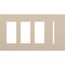 New Architectural 4-Gang Wall Plate, Fits (3) Accessories, 1 Grafik T Control, Matte Finish, Taupe
