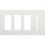 New Architectural 4-Gang Wall Plate, Fits (3) Accessories, 1 Grafik T Control, Matte Finish, White