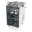 2-1/2" Deep Gangable Switch Box w/ Flush Ears for Old Work, 1/2" Knockouts