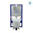 CWT4474547CMFGA#MS Washlet + Rp Wall Hung D Shape Toilet w/ RW Bidet Seat & Duofit In Wall 1.28 & 0.9 GPF Auto Dual Flush Tank System (Matte Silver)