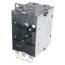 2-1/2" Deep Gangable Switch Box w/ Flush Ears for Old Work & C-5 Clamps, 1/2" Knockouts