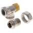 3/4" Threaded x 3/4" Male Union Vertical Angle Valve with Straight Nipple (9000184)
