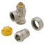 3/4" Threaded x 3/4" Male Union Horizontal Angle Valve with Straight Nipple (9000180)