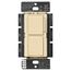 Maestro Dual LED+ Control Dimmer & Switch, 120V, 75W, 2.5A (Ivory)