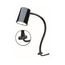 Incandescent Task Light, 24" Reach, Gooseneck Arm, Direct (Black)