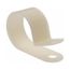 3/4" Bundle Diam, 3/16" Hole, Nylon Cable Clamp, White (Pack of 50)