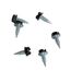 #7 1/2" (Length) x 1/4" (Head Size) Painted Slotted Hex Head Zip-in Self-Piercing Sheet Metal Screws, Black (Bag of 100)