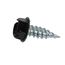 #7 1/2" (Length) x 1/4" (Head Size) Painted Slotted Hex Head Zip-in Self-Piercing Sheet Metal Screws, Black (Tub of 1,000)