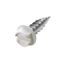 #7 1/2" (Length) x 1/4" (Head Size) Painted Slotted Hex Head Sheet Metal Screws, White (Bag of 100)