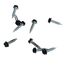 #8 1" (Length) x 1/4" (Head Size) Painted Slotted Hex Head Zip-in Self-Piercing Sheet Metal Screws, Black (Bag of 100)