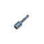 3/8" HEX, Go Blue Short Impact Rated Spring-Loaded  Magnetic Hex Driver (2" Long)