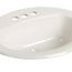 237 MS Oval Drop-In Lavatory, 4" Faucet Center (White)