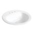239 MS Round Drop-In Lavatory, 4" Faucet Center (White)