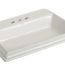 254 Brentwood Drop-In Lavatory, 4" Faucet Center (White)