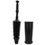 Master Plunger Funnel-Nose Low-Flush Toilet Plunger w/ Caddy (Black)