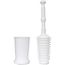 All Purpose Master Plunger w/ Air Relief Slot & Tall Caddy (White)