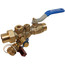 1-1/2" FPNT SV Combination Ball Valve, Wye Strainer and Union w/ 3/4" Bypass Port