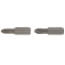 1/4" #2 Phillips Insert Bit, 1" Long (Pack of 2)