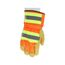 19251 Luminator High Visibility Fleece Lined Leather Palm Work Gloves, Orange w/ Silver Reflective Stripes (Large)