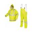 2083SR Luminator High Visibility Rain Jacket w/ Detachable Hood & Bib Pants, Lime (Large)