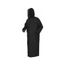 267C Classic Plus Waterproof Ankle Length Raincoat w/ Detachable Hood & Corduroy Collar, Black (XL)