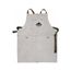38130MW Heavy Leather Welding Apron w/ Divided Bib Front Pocket, Adjustable Waist & Shoulder Straps (30" x 24")