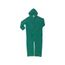 3881 Dominator Waterproof Rain Coverall w/ Zipper Front Closure, Green (Medium)