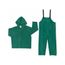 3882 Dominator Waterproof Rain Jacket w/ Zipper Front & Bib Pants, Green (Large)