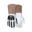 48406 Goatskin Leather Welding Work Gloves w/ Predator PD6 Back of Hand TPR Protection, 5" Cuff (Medium)