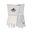 49750 Pearl Gray Elkskin Leather Welding Work Gloves w/ Cotton/Foam Lined Back & Drag Patch (XL)