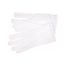 8750 Low Lint 100% Stretch Nylon Reversible White Inspectors Gloves w/ Finger Fourchettes, Small (Box of 12)