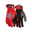 952 HyperFit Mechanics Work Gloves w/ Synthetic Leather Palm & Reflective Logo, Red (Small)