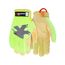 964 Mechanics Gloves w/ Honey Gold Goatskin Leather Padded Palm, TaskFit Design & Reflective Logo (XL)