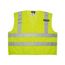 CL2ML2 Luminator High Visibility Safety Vest w/ Silver Reflective Stripes, Lime (2XL)