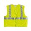 CL2MLP Luminator High Visibility Breathable Mesh Safety Vest w/ Silver Reflective Stripes, Lime (Large)
