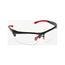 DM3 Dominator Scratch-Resistant Safety Glasses, Clear Lens, (Gun Metal/Red)