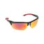 DM3 Dominator Anti-Reflective Safety Glasses, Duramass Hard Coat Fire Mirror Lens (Gun Metal/Red)