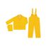 FR2003 Classic Waterproof Rain Jacket w/ Detachable Hood & Bib Pants, Limited Flammability, Yellow (XL)