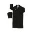 FR267C Classic Plus Waterproof Ankle Length Raincoat w/ Detachable Hood, Corduroy Collar, Limited Flammability, Black (Large)