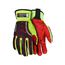 PD2906 Predator Mechanic Work Gloves, Textured PVC Coated Palm, Tire Tread Back (2XL)