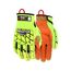 PD4900 Predator Mechanic Work Gloves, Kevlar Aramid Liner, TPR Back, High Visibility, Impact 1 (Large)