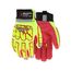 PD4903 Predator Mechanic Work Gloves, Leather Palm, TPR Back, High Visibility (Large)