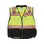 PSURVCL2LS Luminator High Visibility Surveyor Safety Vest, Zippered w/ Solid Front Mesh Back, Lime (Large)