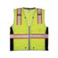 SURVCL2L Luminator High Visibility Reflective Surveyor Safety Vest w/ Zipper, Lime (Medium)