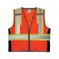 SURVCS2O Luminator High Visibility Reflective Surveyor Safety Vest w/ Zipper, Orange (Medium)