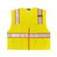 SURVL Luminator High Visibility Reflective Surveyor Safety Vest w/ Orange Silver Stripes, Lime (Large)