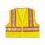 WCCL2L Luminator High Visibility Reflective Safety Vest w/ Wide Orange Silver Stripes, Lime (2XL)