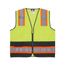 WCCL2MLSZ Luminator High Visibility Reflective Safety Vest w/ Orange Silver Stripes, Lime/Black (Medium)