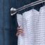 57" - 60" Curved Shower Rod w/ Magnetix Tension or Permanent Mount, MDN2170BN (Brushed Nickel)